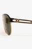 Versace Black/Silver Aviator Sunglasses