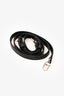 By Far Black Croc Embossed Leather Mini with Strap