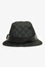 Gucci Dark Grey GG Canvas Leather Trim Hat Size M