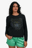 Kenzo Black Tiger Embroidered Crewneck Sweatshirt Size M