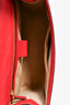 Gucci Red Calfskin Sylvie Shoulder Bag