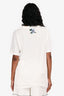 Gucci White Thin Jersey Distressed Logo T-Shirt Size XXS