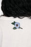 Gucci White Thin Jersey Distressed Logo T-Shirt Size XXS