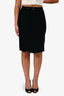 Gucci Black Belted Pencil Skirt Size 40