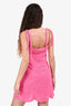 Pre-Loved Chanel™ 2021 Coco Beach Pink Tweed Strappy Scalloped Hem Mini Dress Size 38