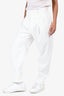 Hermès White Cotton Dart Front Cropped Trousers Size 38