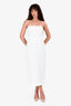 Pre-Loved Chanel™ Cruise 2021 White Tweed Strapless Midi Dress Size 36