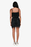Prada Black Crystal Mesh Skirt with Slips Size 38