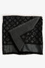 Louis Vuitton Black/Metallic Monogram Silk/Wool Scarf