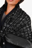 Louis Vuitton Black/Metallic Monogram Silk/Wool Scarf