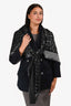 Louis Vuitton Black/Metallic Monogram Silk/Wool Scarf
