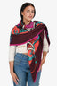 Hermès Burgundy/Multi Cashmere/Silk 'L'instrvction Dv Roy En L'Exercice De Monter A Cheval' Scarf 140