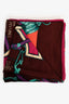 Hermès Burgundy/Multi Cashmere/Silk 'L'instrvction Dv Roy En L'Exercice De Monter A Cheval' Scarf 140