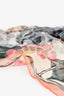 Pre-Loved Chanel™  Pink Floral Silk Wispy Scarf