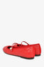 Christian Dior Red Cannage Quilted Leather Ballet Flats Size 37.5