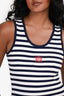 Loewe Navy/Blue Striped Red Embroidered Logo Tank Size S