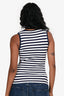 Loewe Navy/Blue Striped Red Embroidered Logo Tank Size S