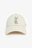 Saint Laurent Grey/White Shadow Embroidered Logo Baseball Cap
