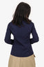 Jil Sander Navy Nylon Button Down Long Sleeve Shirt Size 36