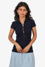 Burberry Brit Navy Blue Short Sleeve Polo T-Shirt Size XS