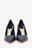 Christian Dior Navy Leather Pointed Toe Heels Size 40