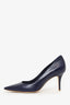Christian Dior Navy Leather Pointed Toe Heels Size 40