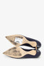 Christian Dior Navy Leather Pointed Toe Heels Size 40