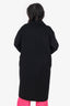 S' Max Mara Black Wool Botton Down Coat Size 4