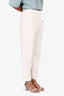 Brunello Cucinelli Cream Pleated Tapered Pants Size 2