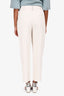 Brunello Cucinelli Cream Pleated Tapered Pants Size 2