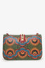 Valentino Red/Multicolour Nappa Enchanted Wonderland Rockstud Glam Lock Shoulder Bag