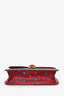 Valentino Red/Multicolour Nappa Enchanted Wonderland Rockstud Glam Lock Shoulder Bag