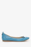 Balenciaga Blue Leather Studded Ballet Flats Size 40