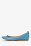 Balenciaga Blue Leather Studded Ballet Flats Size 40
