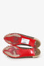 Christian Louboutin Brown Suede and Crochet Mix Flat Ballet Flats Size 39.5