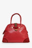 Christian Dior 2007 Red Leather Large Western Top Handle Bag
