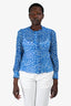 Ba&Sh Blue/Cream Patterned Button Down Blouse Size M