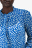 Ba&Sh Blue/Cream Patterned Button Down Blouse Size M