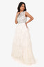 Needle & Thread White Beaded Sleeveless Bridal Gown Size 10