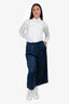 Tibi Navy Satin Cropped 'Stella' Pants Size 6