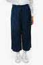 Tibi Navy Satin Cropped 'Stella' Pants Size 6