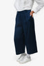 Tibi Navy Satin Cropped 'Stella' Pants Size 6