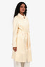Dolce & Gabbana Yellow Silk/Cotton Trench Coat Size 40