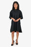 Prada Black Cotton Short Sleeve Shirt Dress Size 40