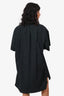 Prada Black Cotton Short Sleeve Shirt Dress Size 40