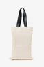 Jil Sander Beige/Black Logo-print Canvas Large Book Tote
