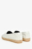 Saint Laurent Cream Leather Logo Espadrilles Size 39.5