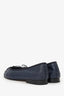 Pre-Loved Chanel™ Navy Caviar Cap Toe Ballet Flats Size 36.5