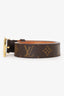 Louis Vuitton Monogram Pattern Square Buckle Belt Size 80