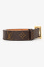Louis Vuitton Monogram Pattern Square Buckle Belt Size 80